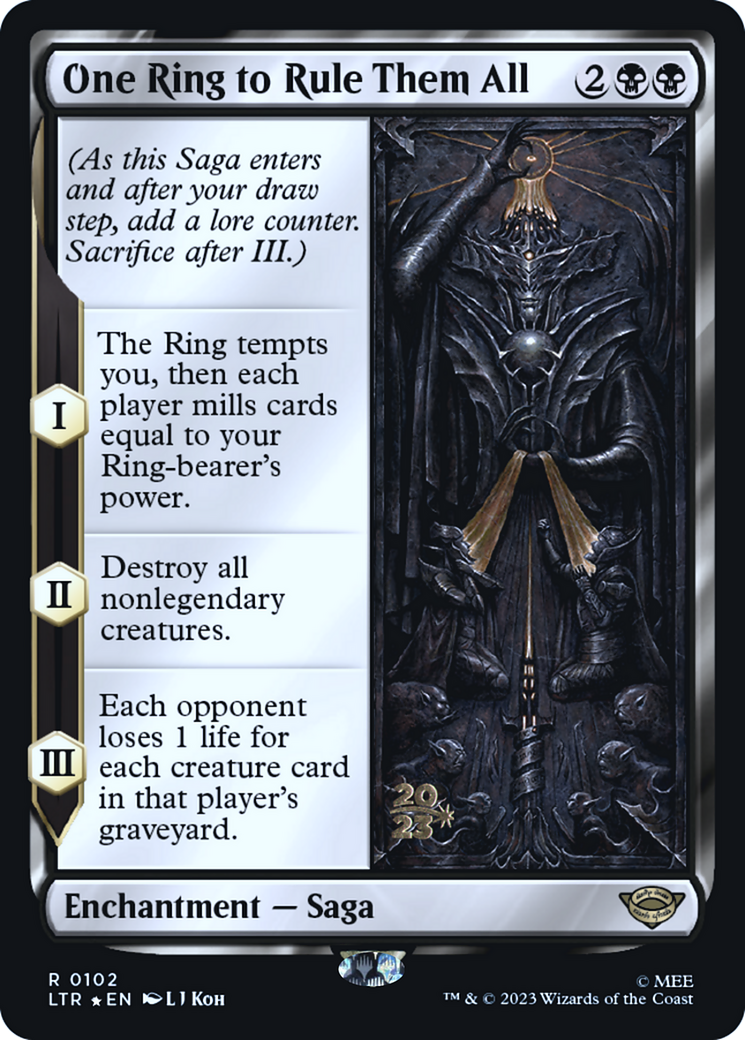 One Ring to Rule Them All (PLTR-102S) - Tales of Middle-earth Promos Foil - Premium MTG Single from Wizards of the Coast - Just $1.15! Shop now at Game Crave Tournament Store