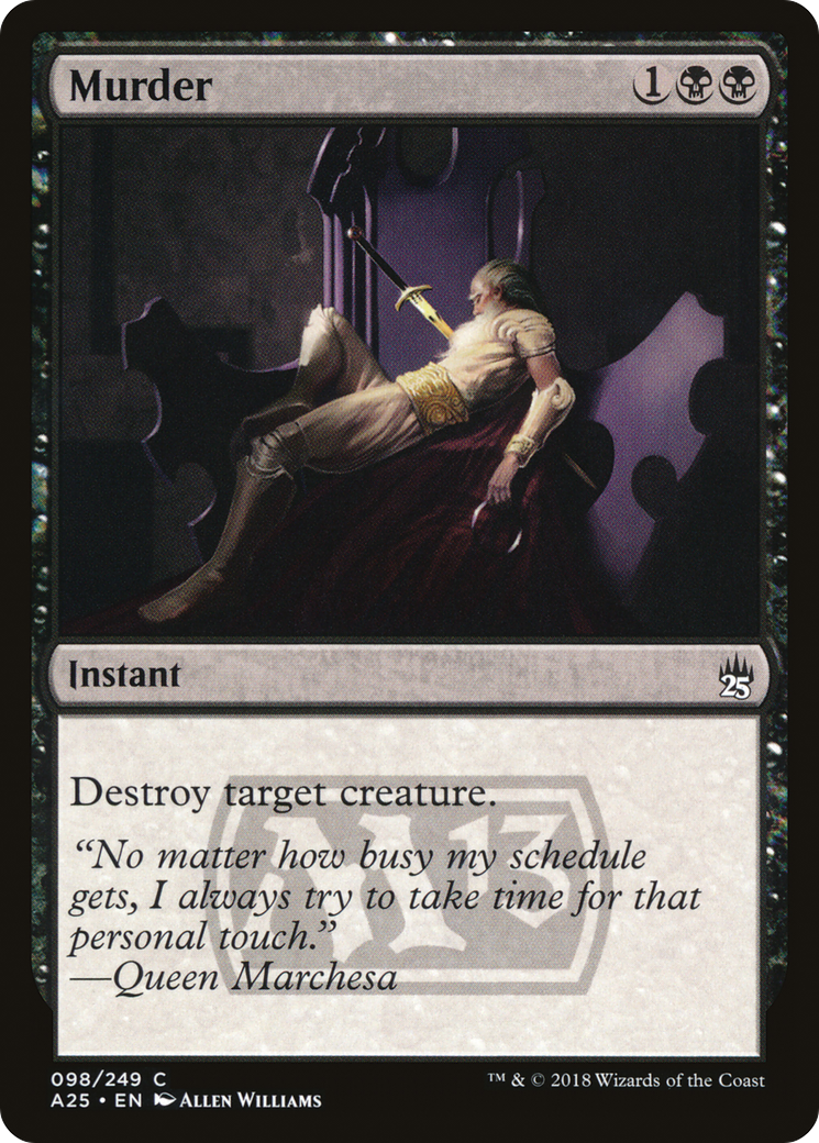 Murder (A25-098) - Masters 25 Foil - Premium MTG Single from Wizards of the Coast - Just $0.10! Shop now at Game Crave Tournament Store