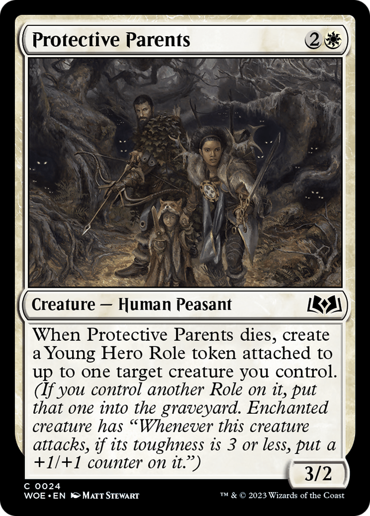 Protective Parents (WOE-024) - Wilds of Eldraine Foil - Premium MTG Single from Wizards of the Coast - Just $0.08! Shop now at Game Crave Tournament Store
