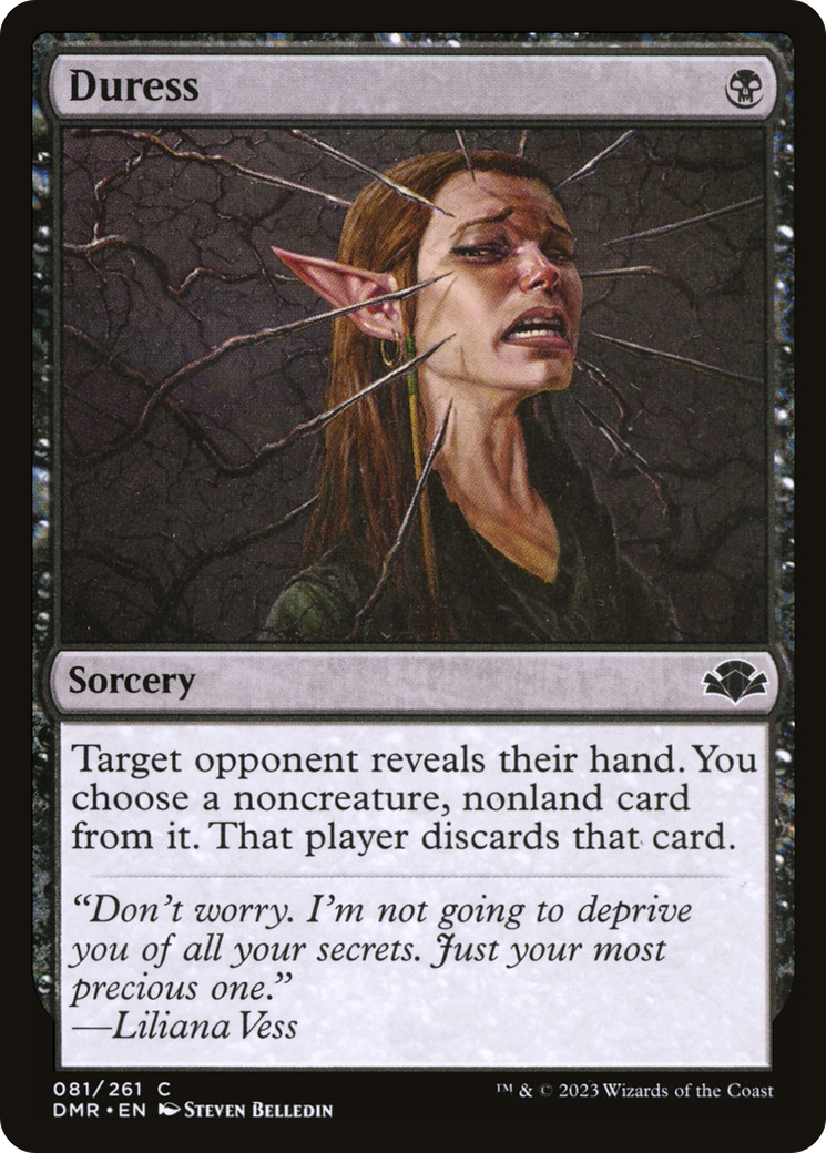 Duress (DMR-081) - Dominaria Remastered Foil - Premium MTG Single from Wizards of the Coast - Just $0.08! Shop now at Game Crave Tournament Store