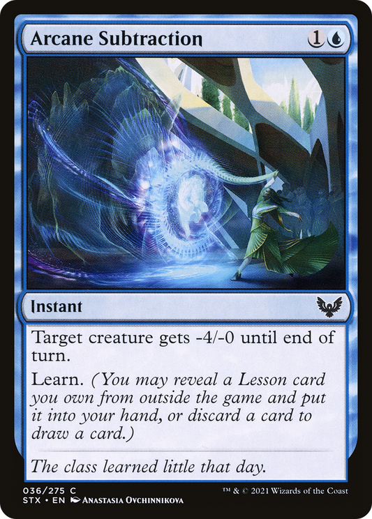 Arcane Subtraction (STX-036) - Strixhaven: School of Mages Foil - Premium MTG Single from Wizards of the Coast - Just $0.08! Shop now at Game Crave Tournament Store