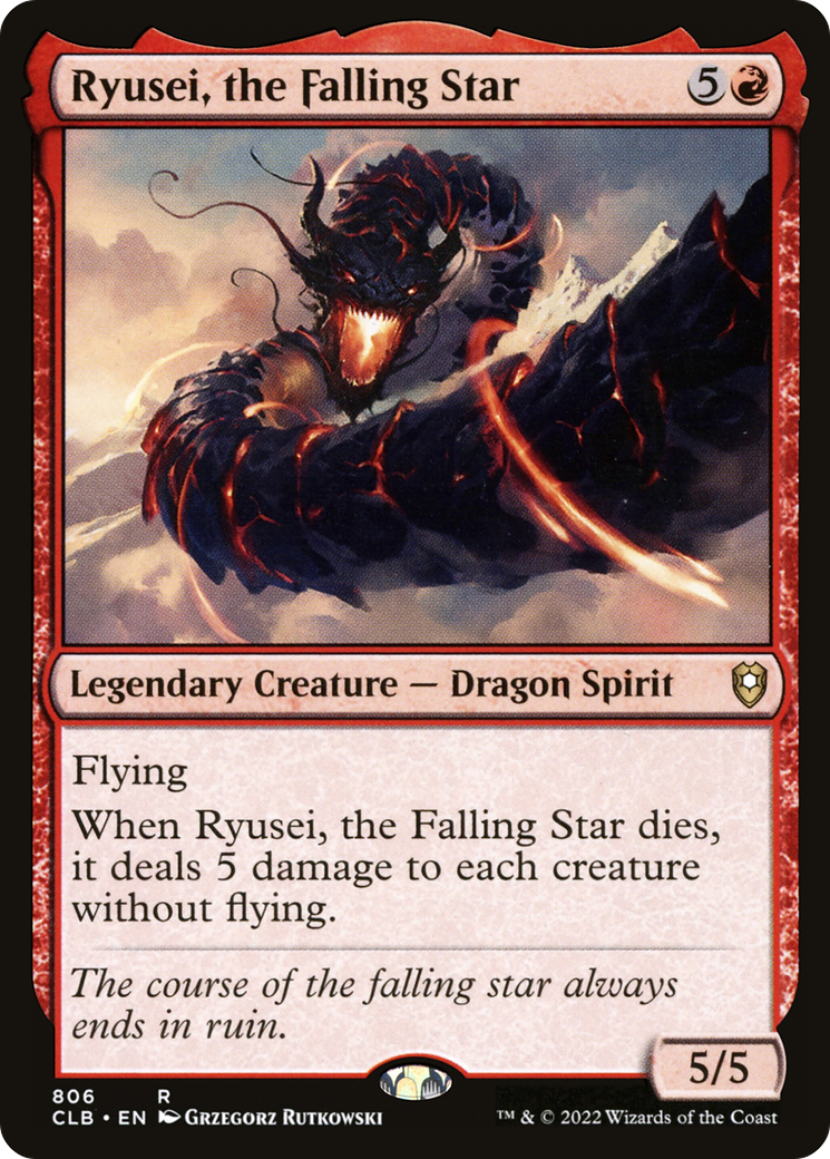 Ryusei, the Falling Star (CLB-806) - Commander Legends: Battle for Baldur's Gate - Premium MTG Single from Wizards of the Coast - Just $0.34! Shop now at Game Crave Tournament Store
