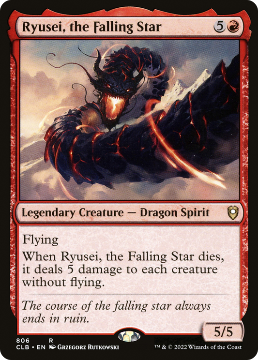 Ryusei, the Falling Star (CLB-806) - Commander Legends: Battle for Baldur's Gate - Premium MTG Single from Wizards of the Coast - Just $0.34! Shop now at Game Crave Tournament Store