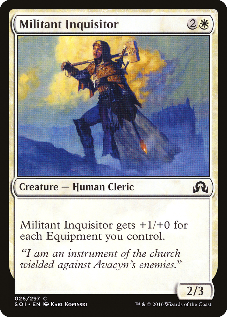 Militant Inquisitor (SOI-026) - Shadows over Innistrad Foil - Premium MTG Single from Wizards of the Coast - Just $0.08! Shop now at Game Crave Tournament Store