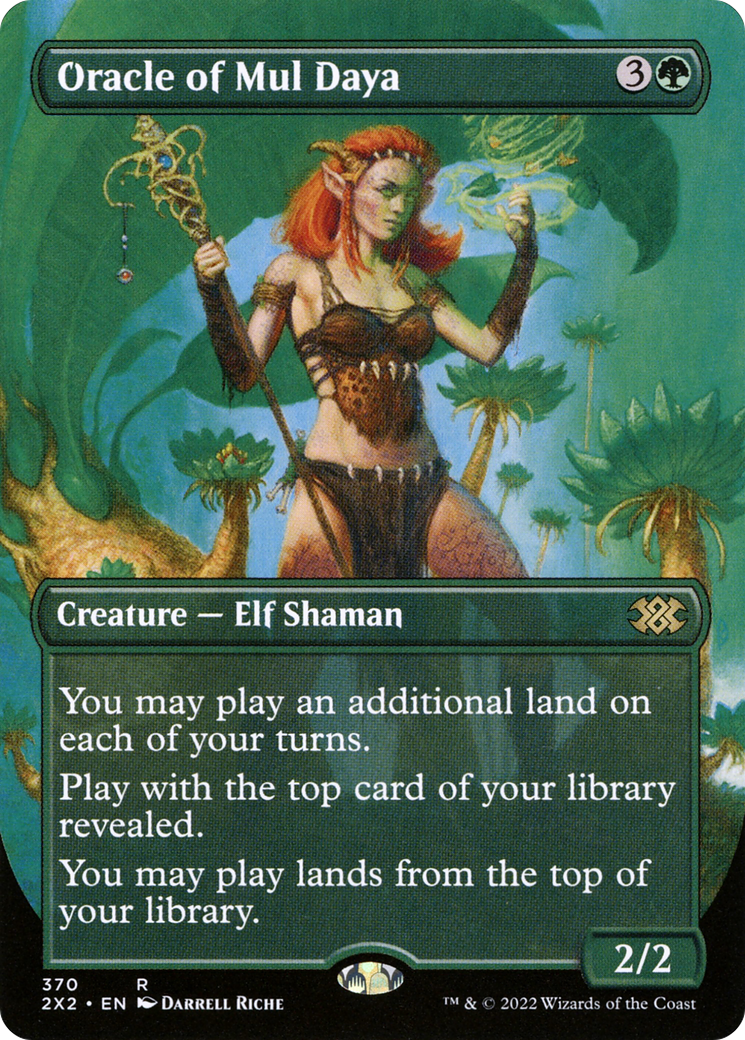 Oracle of Mul Daya (2X2-370) - Double Masters 2022 (Borderless) - Premium MTG Single from Wizards of the Coast - Just $2.31! Shop now at Game Crave Tournament Store