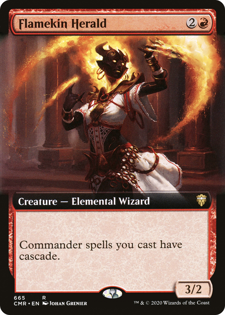 Flamekin Herald (CMR-665) - Commander Legends: (Extended Art) - Premium MTG Single from Wizards of the Coast - Just $0.16! Shop now at Game Crave Tournament Store