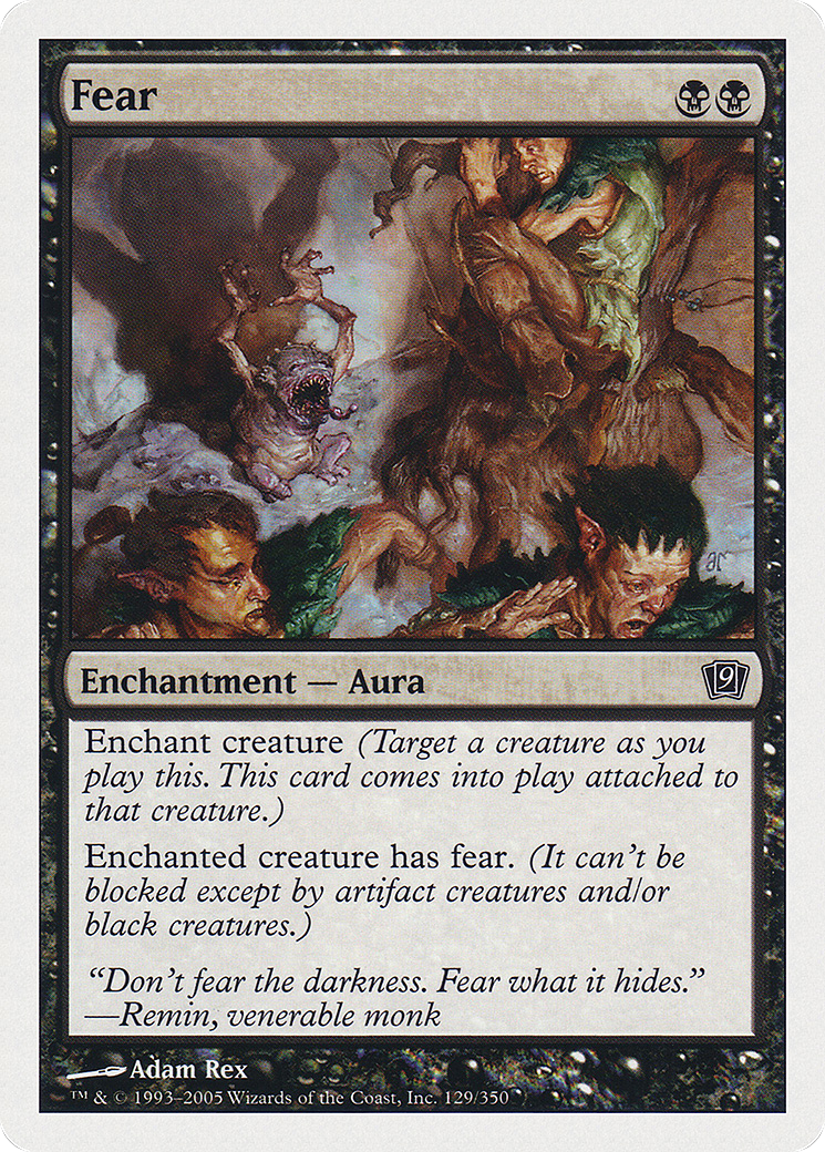 Fear (9ED-129) - Ninth Edition - Premium MTG Single from Wizards of the Coast - Just $0.08! Shop now at Game Crave Tournament Store