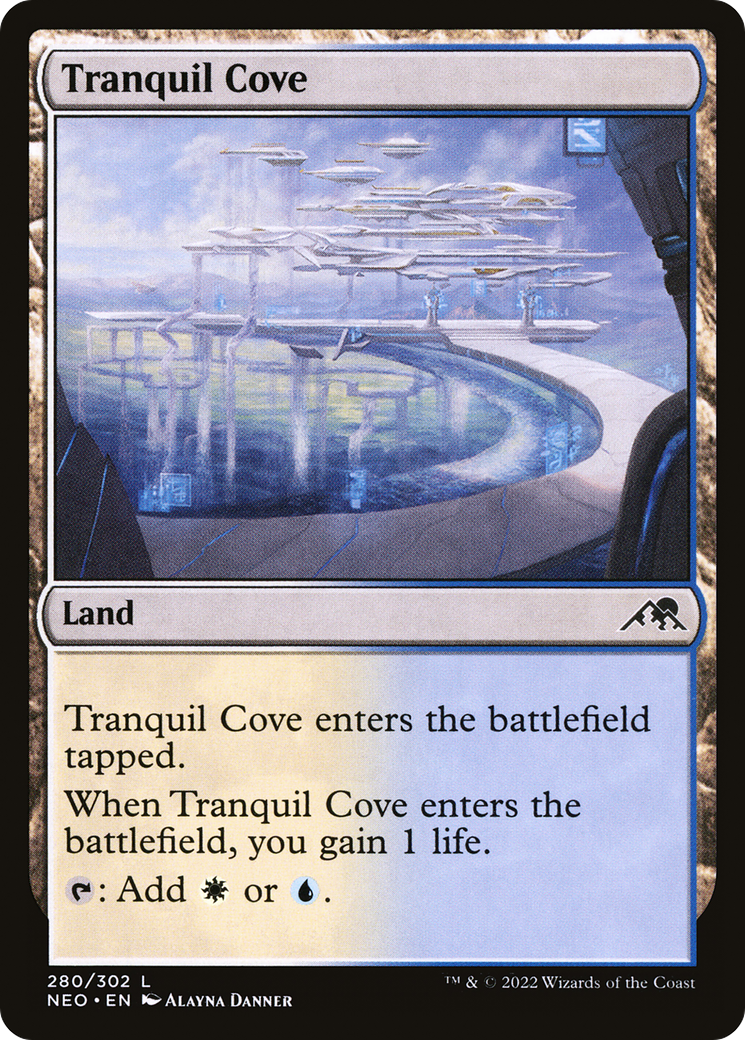 Tranquil Cove (NEO-280) - Kamigawa: Neon Dynasty - Premium MTG Single from Wizards of the Coast - Just $0.25! Shop now at Game Crave Tournament Store