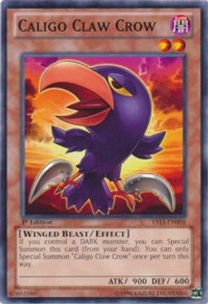Caligo Claw Crow (YS13-EN008) - Super Starter: V for Victory 1st Edition - Premium Yugioh Single from Konami - Just $0.28! Shop now at Game Crave Tournament Store