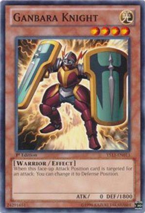 Ganbara Knight (YS13-EN013) - Super Starter: V for Victory 1st Edition - Premium Yugioh Single from Konami - Just $0.08! Shop now at Game Crave Tournament Store