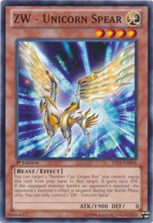 ZW - Unicorn Spear (YS13-EN018) - Super Starter: V for Victory 1st Edition - Premium Yugioh Single from Konami - Just $0.25! Shop now at Game Crave Tournament Store