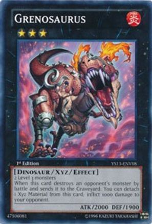 Grenosaurus (YS13-ENV08) - Super Starter: V for Victory Power-Up Pack Unlimited - Premium Yugioh Single from Konami - Just $0.26! Shop now at Game Crave Tournament Store