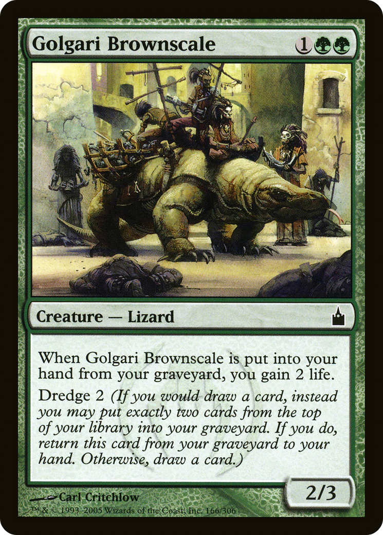 Golgari Brownscale (RAV-166) - Ravnica: City of Guilds - Premium MTG Single from Wizards of the Coast - Just $0.08! Shop now at Game Crave Tournament Store