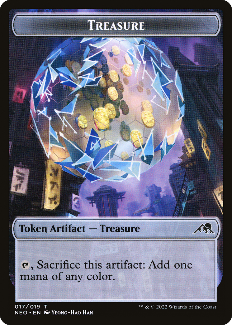 Treasure (TNEO-017) - Kamigawa: Neon Dynasty Tokens - Premium MTG Single from Wizards of the Coast - Just $0.25! Shop now at Game Crave Tournament Store