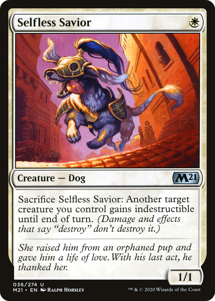 Selfless Savior (M21-036) - Core Set 2021 - Premium MTG Single from Wizards of the Coast - Just $0.08! Shop now at Game Crave Tournament Store