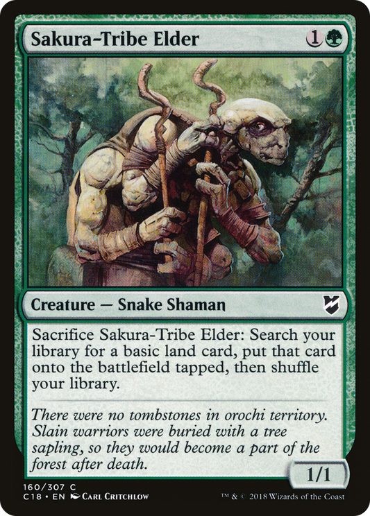Sakura-Tribe Elder (C18-160) - Commander 2018 - Premium MTG Single from Wizards of the Coast - Just $0.14! Shop now at Game Crave Tournament Store