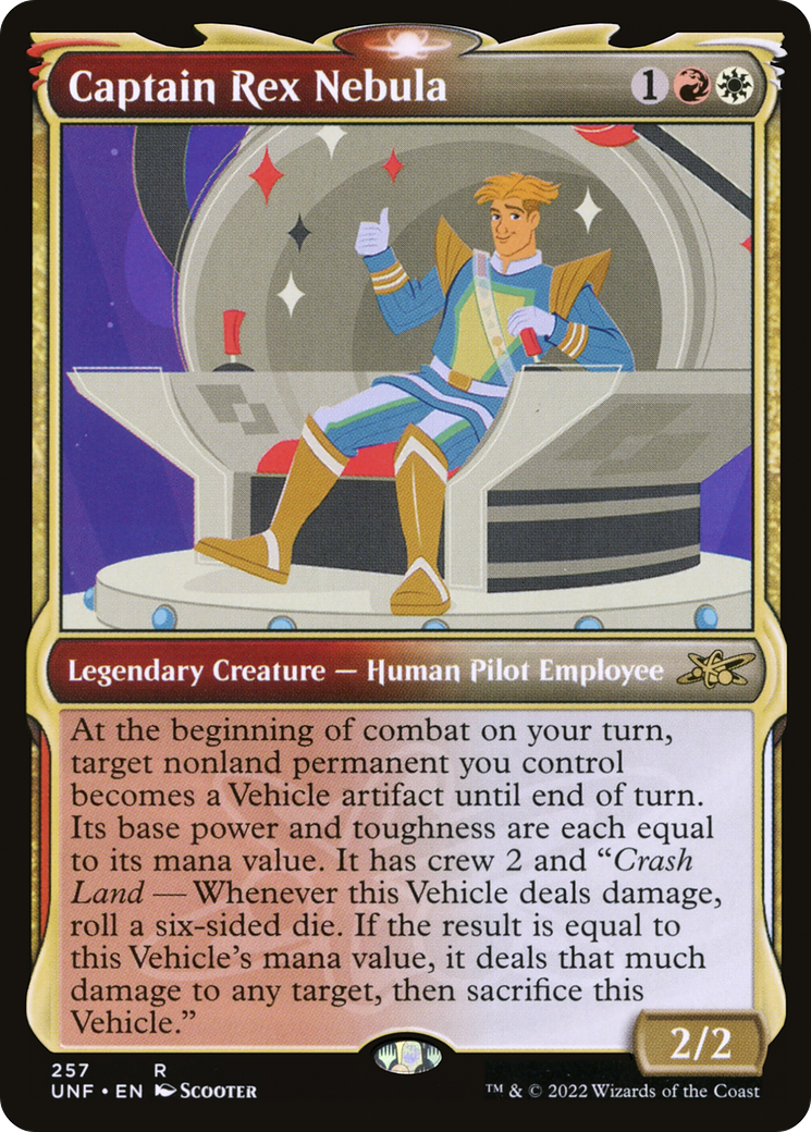 Captain Rex Nebula (UNF-257) - Unfinity: (Showcase) Foil - Premium MTG Single from Wizards of the Coast - Just $0.25! Shop now at Game Crave Tournament Store