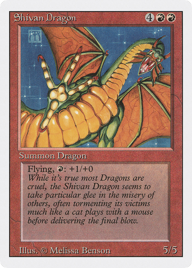 Shivan Dragon (3ED-177) - Revised Edition - Premium MTG Single from Wizards of the Coast - Just $25.95! Shop now at Game Crave Tournament Store