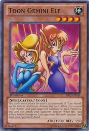 Toon Gemini Elf (BP02-EN033) - Battle Pack 2: War of the Giants 1st Edition - Premium Yugioh Single from Konami - Just $0.34! Shop now at Game Crave Tournament Store