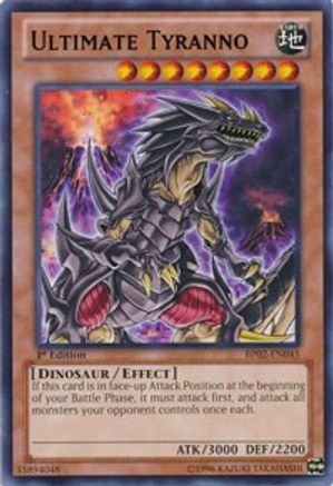 Ultimate Tyranno (BP02-EN045) - Battle Pack 2: War of the Giants 1st Edition - Premium Yugioh Single from Konami - Just $0.27! Shop now at Game Crave Tournament Store