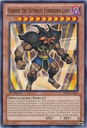 Exodius the Ultimate Forbidden Lord (BP02-EN063) - Battle Pack 2: War of the Giants 1st Edition - Premium Yugioh Single from Konami - Just $0.17! Shop now at Game Crave Tournament Store