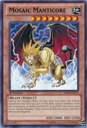 Mosaic Manticore (BP02-EN073) - Battle Pack 2: War of the Giants 1st Edition - Premium Yugioh Single from Konami - Just $0.25! Shop now at Game Crave Tournament Store
