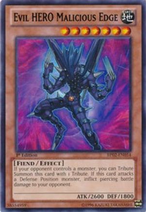 Evil HERO Malicious Edge (BP02-EN054) - Battle Pack 2: War of the Giants 1st Edition - Premium Yugioh Single from Konami - Just $0.22! Shop now at Game Crave Tournament Store