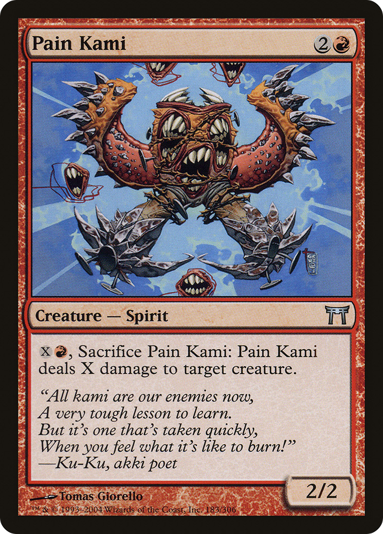 Pain Kami (CHK-183) - Champions of Kamigawa Foil - Premium MTG Single from Wizards of the Coast - Just $0.12! Shop now at Game Crave Tournament Store
