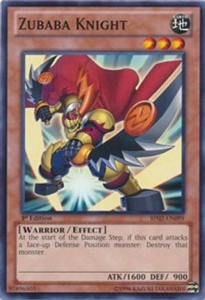 Zubaba Knight (BP02-EN099) - Battle Pack 2: War of the Giants 1st Edition - Premium Yugioh Single from Konami - Just $0.25! Shop now at Game Crave Tournament Store