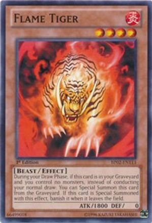 Flame Tiger (BP02-EN113) - Battle Pack 2: War of the Giants Unlimited - Premium Yugioh Single from Konami - Just $0.29! Shop now at Game Crave Tournament Store
