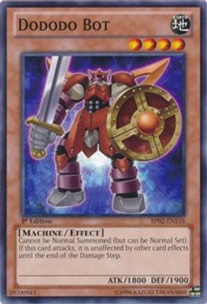 Dododo Bot (BP02-EN118) - Battle Pack 2: War of the Giants 1st Edition - Premium Yugioh Single from Konami - Just $0.26! Shop now at Game Crave Tournament Store