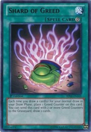 Shard of Greed (BP02-EN165) - Battle Pack 2: War of the Giants 1st Edition - Premium Yugioh Single from Konami - Just $0.30! Shop now at Game Crave Tournament Store