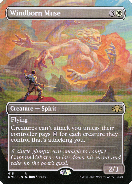 Windborn Muse (DMR-415) - Dominaria Remastered (Borderless) - Premium MTG Single from Wizards of the Coast - Just $0.14! Shop now at Game Crave Tournament Store