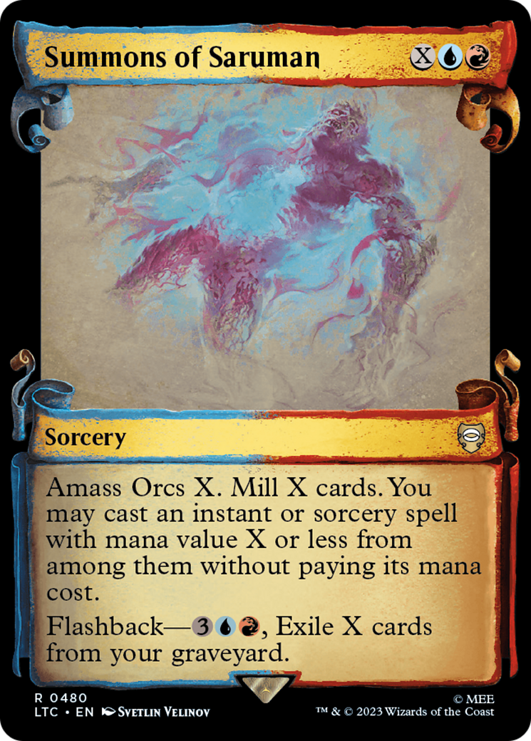 Summons of Saruman (LTC-480) - Tales of Middle-earth Commander: (Showcase) - Premium MTG Single from Wizards of the Coast - Just $0.11! Shop now at Game Crave Tournament Store