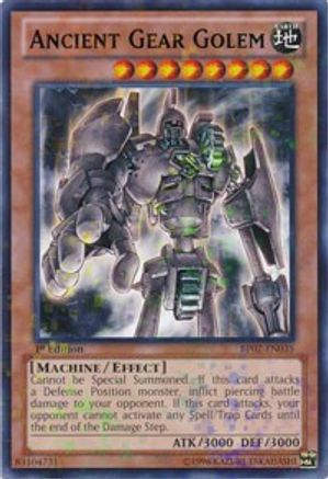 Ancient Gear Golem (Mosaic Rare) (BP02-EN035) - Battle Pack 2: War of the Giants Unlimited - Premium Yugioh Single from Konami - Just $0.69! Shop now at Game Crave Tournament Store