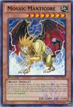 Mosaic Manticore (Mosaic Rare) (BP02-EN073) - Battle Pack 2: War of the Giants Unlimited - Premium Yugioh Single from Konami - Just $0.42! Shop now at Game Crave Tournament Store