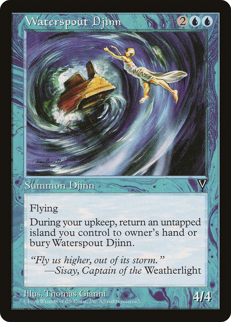 Waterspout Djinn (VIS-050) - Visions - Premium MTG Single from Wizards of the Coast - Just $0.08! Shop now at Game Crave Tournament Store