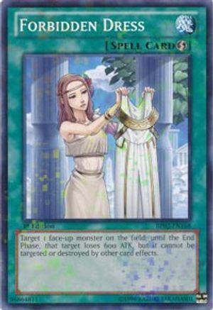 Forbidden Dress (Mosaic Rare) (BP02-EN168) - Battle Pack 2: War of the Giants Unlimited - Premium Yugioh Single from Konami - Just $0.31! Shop now at Game Crave Tournament Store