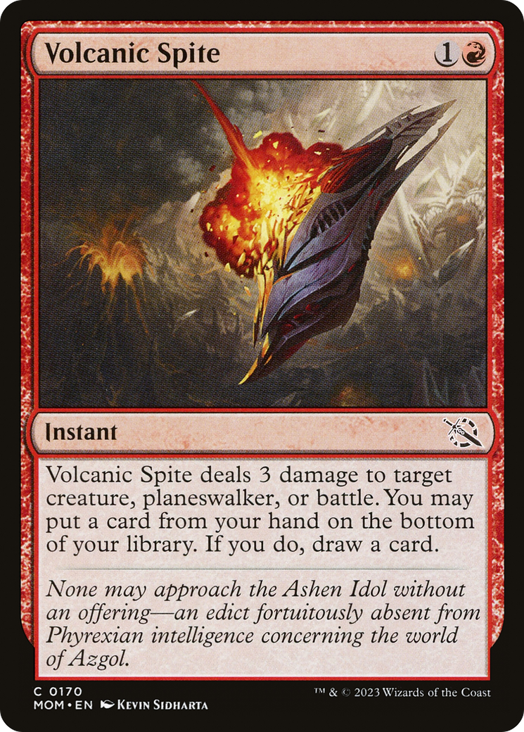 Volcanic Spite (MOM-170) - March of the Machine - Premium MTG Single from Wizards of the Coast - Just $0.25! Shop now at Game Crave Tournament Store