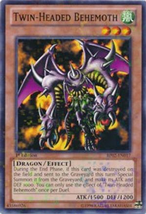 Twin-Headed Behemoth (Mosaic Rare) (BP02-EN017) - Battle Pack 2: War of the Giants 1st Edition - Premium Yugioh Single from Konami - Just $0.25! Shop now at Game Crave Tournament Store