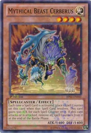 Mythical Beast Cerberus (Mosaic Rare) (BP02-EN042) - Battle Pack 2: War of the Giants Unlimited - Premium Yugioh Single from Konami - Just $0.25! Shop now at Game Crave Tournament Store
