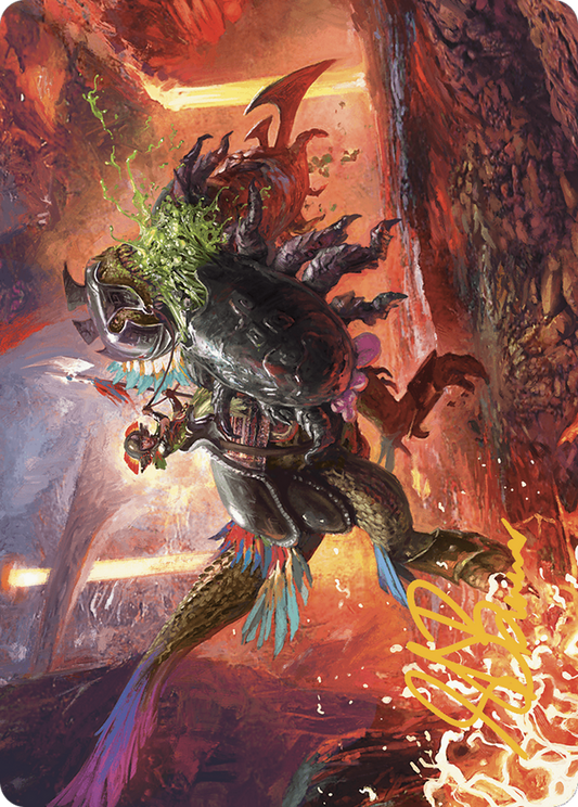 Triumphant Chomp // Triumphant Chomp (ALCI-021) - The Lost Caverns of Ixalan Art Series (Borderless) Foil - Premium MTG Single from Wizards of the Coast - Just $0! Shop now at Game Crave Tournament Store