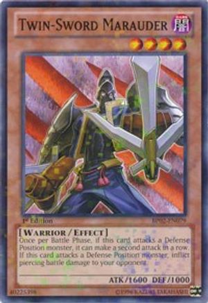 Twin-Sword Marauder (Mosaic Rare) (BP02-EN079) - Battle Pack 2: War of the Giants Unlimited - Premium Yugioh Single from Konami - Just $0.50! Shop now at Game Crave Tournament Store