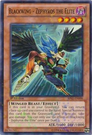 Blackwing - Zephyros the Elite (Mosaic Rare) (BP02-EN098) - Battle Pack 2: War of the Giants Unlimited - Premium Yugioh Single from Konami - Just $0.76! Shop now at Game Crave Tournament Store