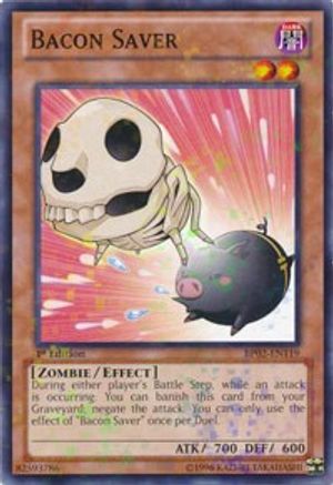 Bacon Saver (Mosaic Rare) (BP02-EN119) - Battle Pack 2: War of the Giants 1st Edition - Premium Yugioh Single from Konami - Just $0.99! Shop now at Game Crave Tournament Store