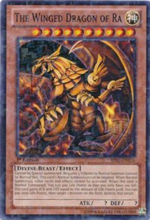 The Winged Dragon of Ra (Mosaic Rare) (BP02-EN126) - Battle Pack 2: War of the Giants 1st Edition - Premium Yugioh Single from Konami - Just $1.99! Shop now at Game Crave Tournament Store