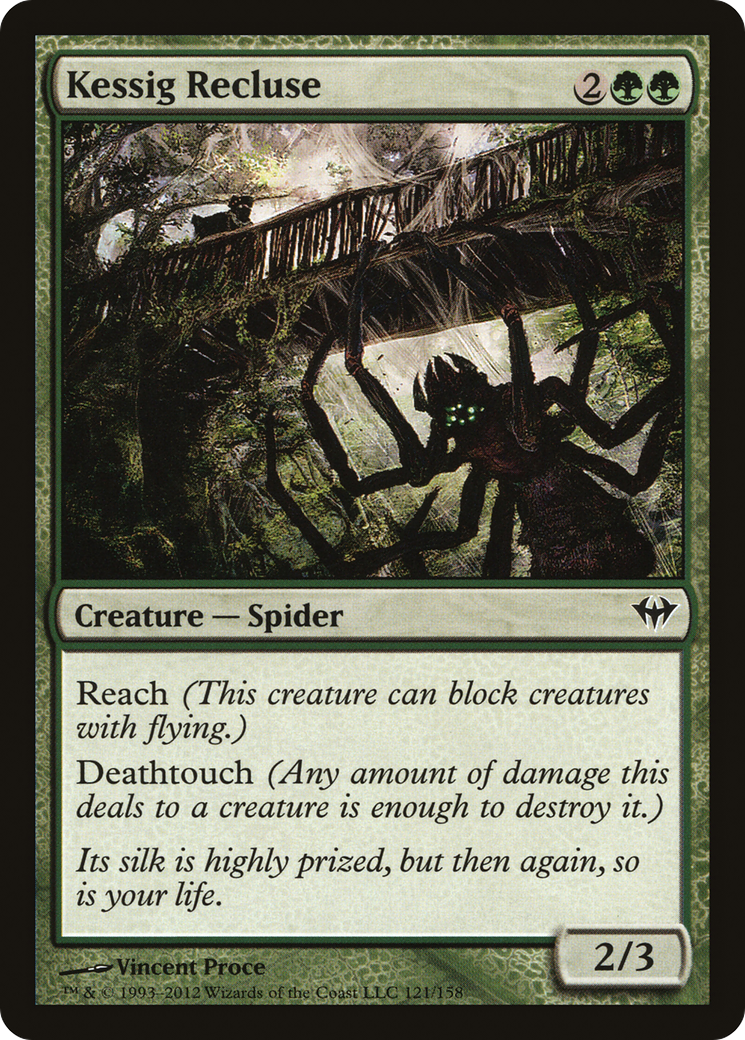 Kessig Recluse (DKA-121) - Dark Ascension Foil - Premium MTG Single from Wizards of the Coast - Just $0.25! Shop now at Game Crave Tournament Store