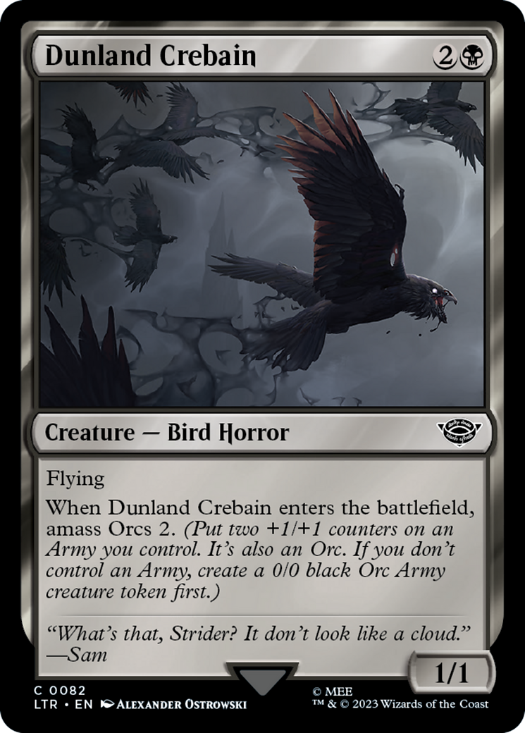 Dunland Crebain (LTR-082) - The Lord of the Rings: Tales of Middle-earth - Premium MTG Single from Wizards of the Coast - Just $0.08! Shop now at Game Crave Tournament Store