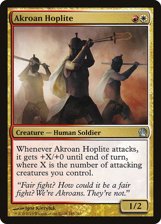 Akroan Hoplite (THS-185) - Theros Foil - Premium MTG Single from Wizards of the Coast - Just $0.08! Shop now at Game Crave Tournament Store