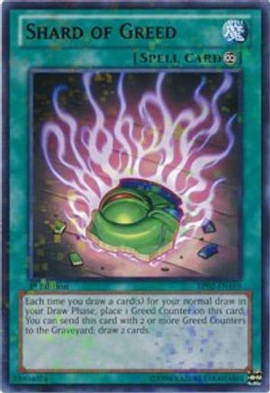 Shard of Greed (Mosaic Rare) (BP02-EN165) - Battle Pack 2: War of the Giants Unlimited - Premium Yugioh Single from Konami - Just $1.20! Shop now at Game Crave Tournament Store